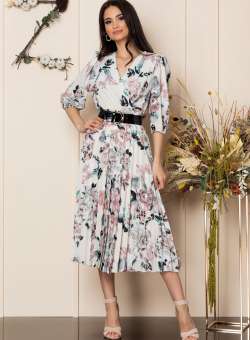 Rochie Cryna Nude Floral
